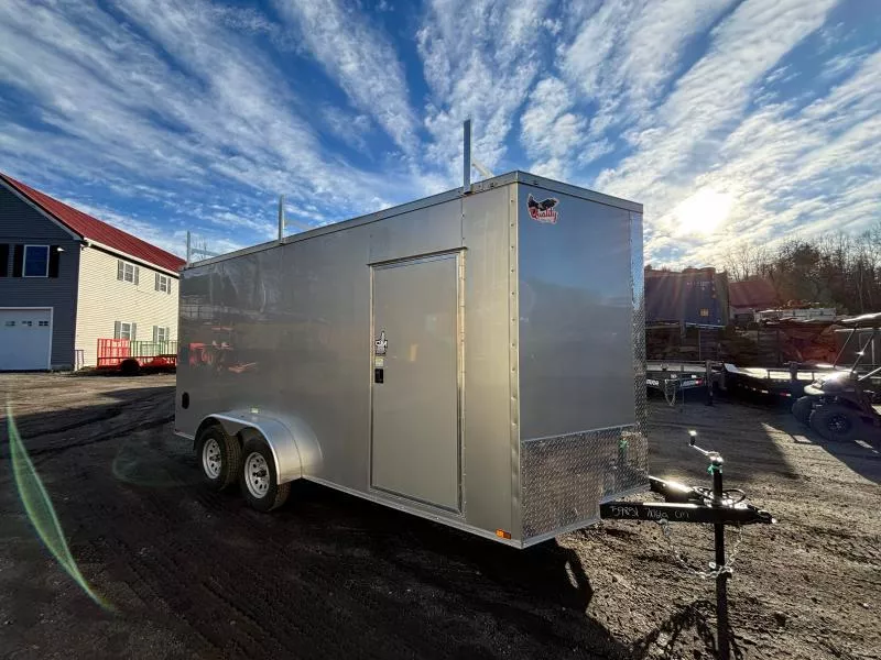 2025 Quality Cargo 7X16 Cargo / Enclosed Trailer CONTRACTOR PACKAGE WALK ON ROOF LADDER RACKS
