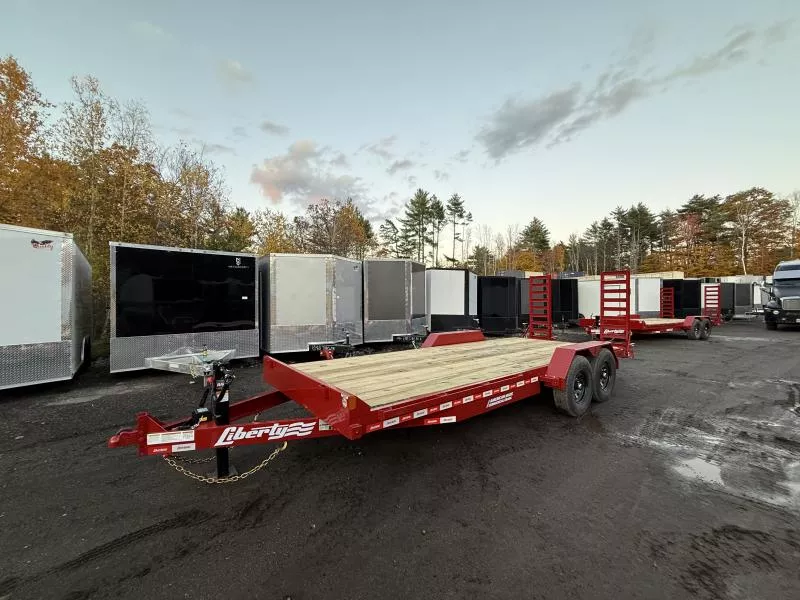 2026 Liberty 7X20 14K Equipment Trailer W/ 3FT DOVE TAIL + STAND UP RAMPS 
