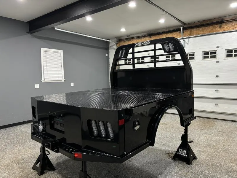 2025 Legend X - 84X84 VIKING SKIRTED FLAT BED W/ GOOSENECK FITS 1999-2016 GM SRW SHORT BED
