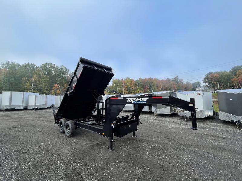 2023 Top Hat Trailers 7x14 14K Gooseneck Dump Trailer CM Truck and Trailer Sales Enclosed