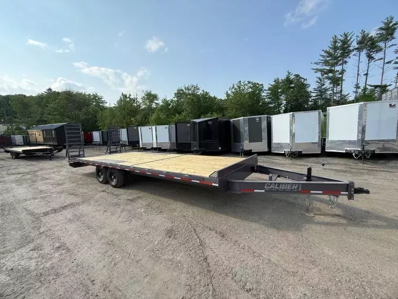 2025 Caliber Trailer Mfg 102X24 14K DECK OVER Equipment Trailer