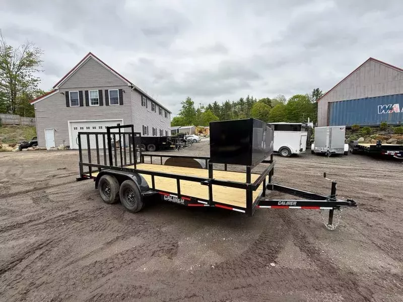 2025 Caliber 7X16 7K UTILITY TRAILER W/ FRONT BOX AND SIDE RACK  Utility Trailer