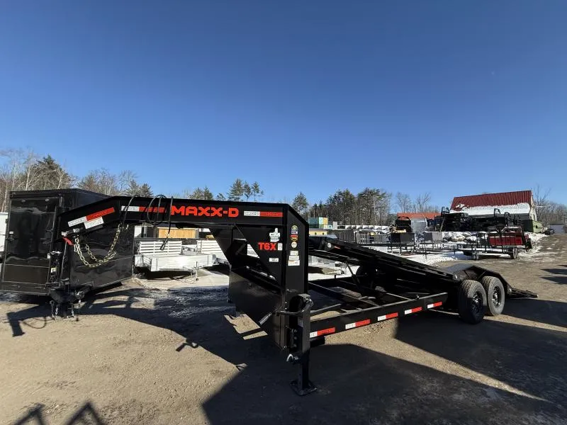 2026 MAXX-D 102X24 T6X GOOSENECK POWER TILT Equipment Trailer W/ DRIVE OVER FENDERS