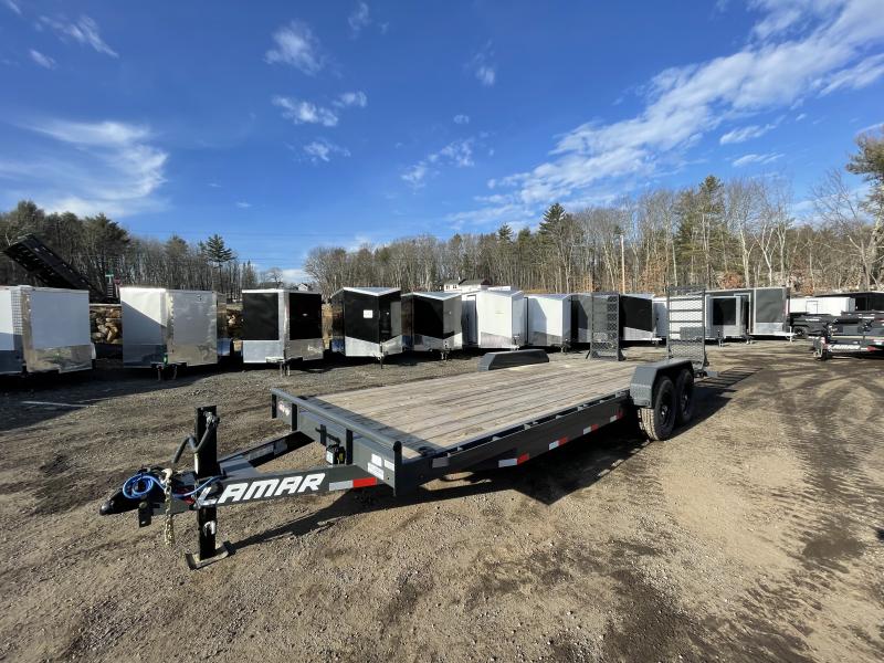 2023 Lamar Trailers 7x22 14K Stand Up Ramps Equipment Trailer CM