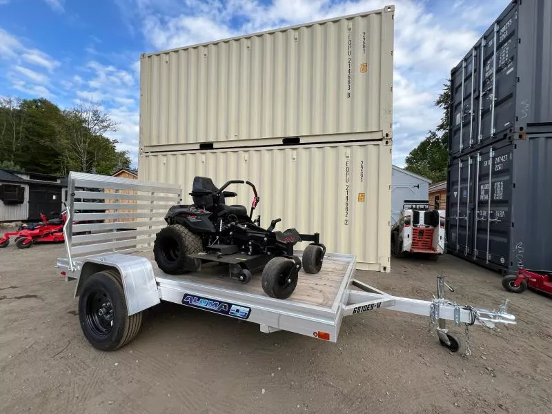 2026 Aluma 68X10 WOOD DECK Utility Trailer PACKAGE WITH 2023 GRAVELY ZERO TURN MOWER 
