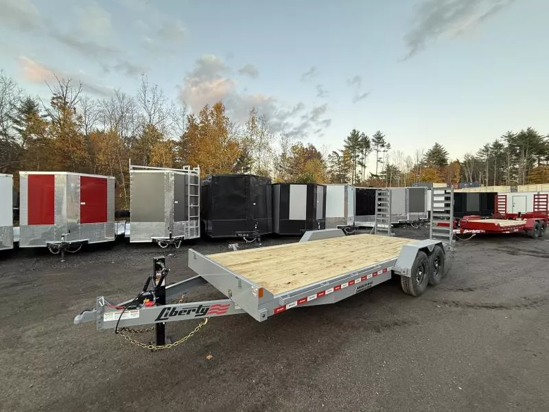 2026 Liberty 7X20 14K Equipment Trailer W/ 3FT DOVE TAIL + STAND UP RAMPS 
