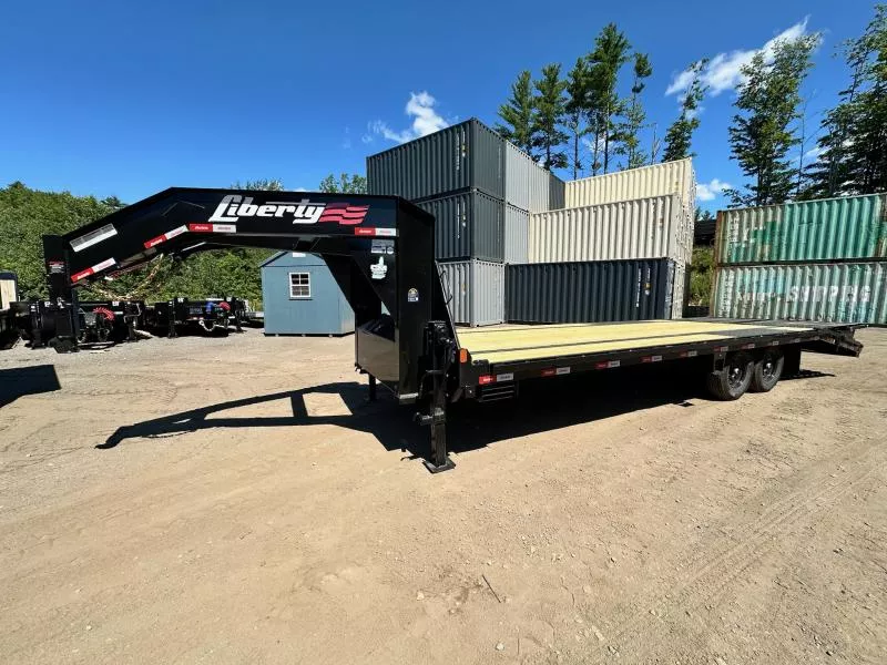 2025 Liberty 102X20+5 15.4K GOOSENECK DECK OVER Equipment Trailer WITH MEGA RAMPS 