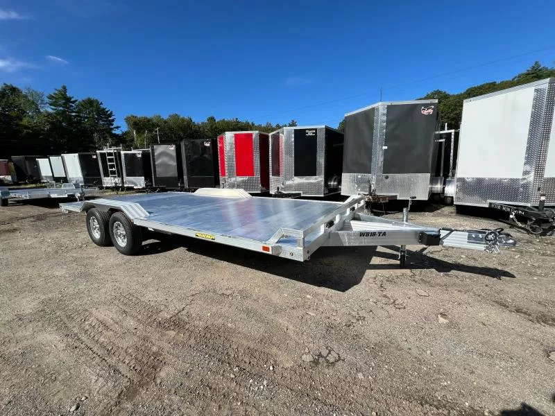 2026 Aluma 102X18 ALUMINUM CAR TRAILER W/ DRIVE OVER FENDERS AND SLIDE OUT RAMPS