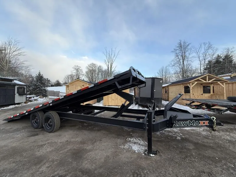 2026 RAWMAXX 102X24 16K Equipment Trailer W/ 12K WARN WINCH 