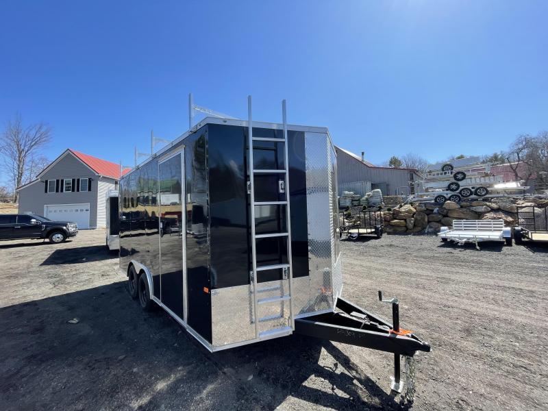 2022 Rock Solid Cargo 8.5x16 Reinforced Roof Ladder Racks Enclosed