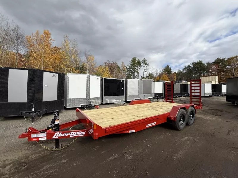 2026 Liberty 7X20 14K Equipment Trailer W/ 3FT DOVE TAIL + STAND UP RAMPS