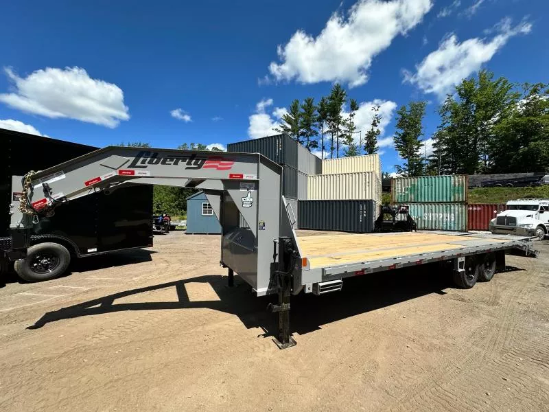 2025 Liberty 102X20+5 15.4K GOOSENECK DECK OVER Equipment Trailer WITH MEGA RAMPS 