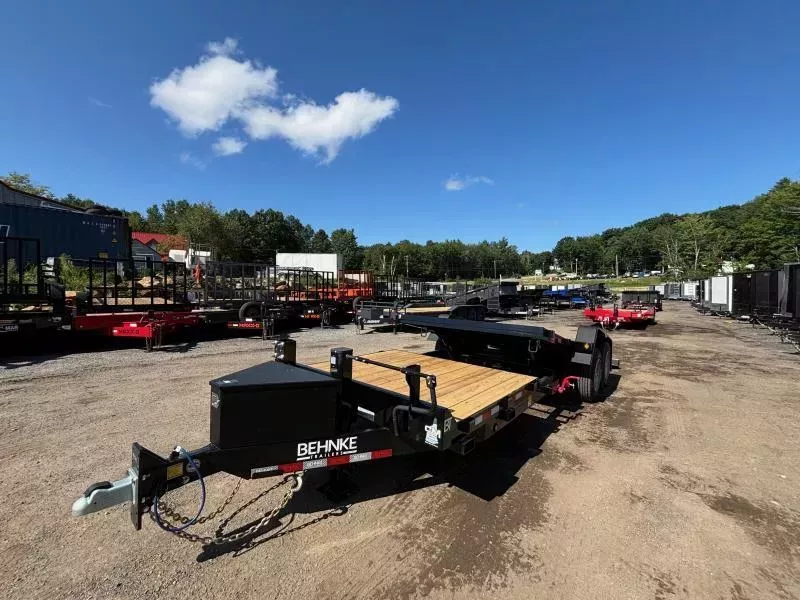 2025 Behnke 83X22 16k SPLIT DECK POWER TILT Equipment Trailer