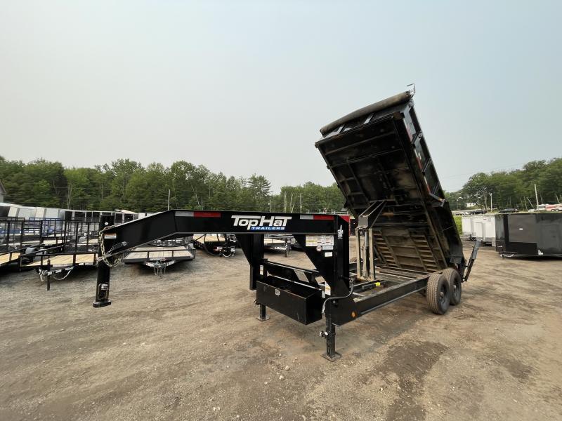2023 Lamar Trailers 7x14 14K Gooseneck Telescopic Dump Trailer CM Truck and Trailer Sales
