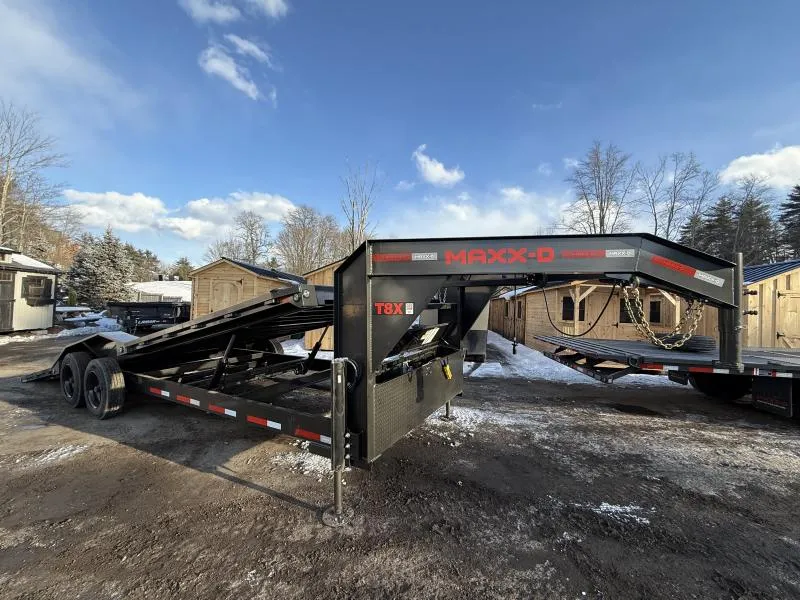 2026 MAXXD 102x24 16K T8X Gooseneck Power Tilt Equipment Trailer