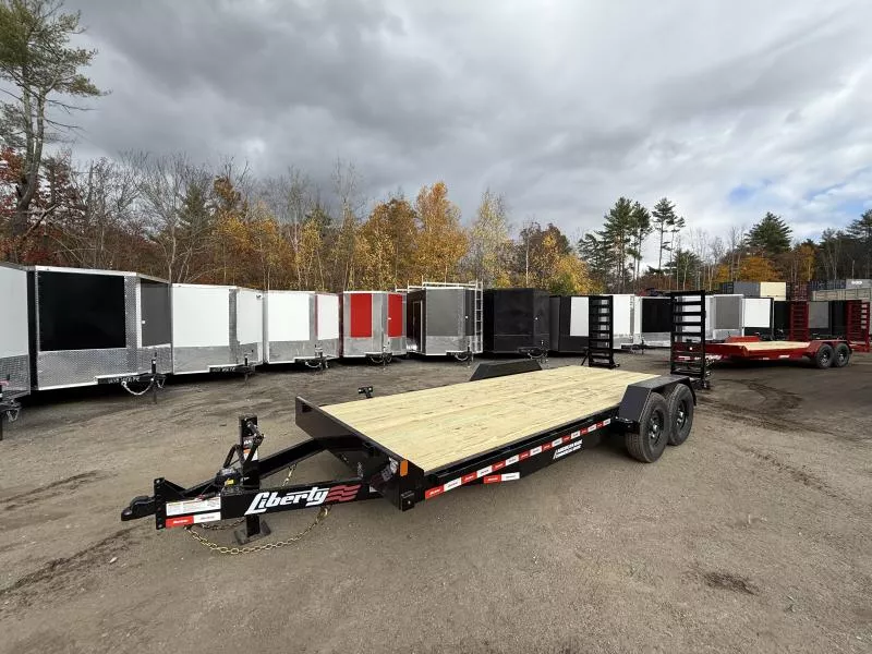 2026 Liberty 7X20 14K Equipment Trailer W/ 3FT DOVE TAIL + STAND UP RAMPS
