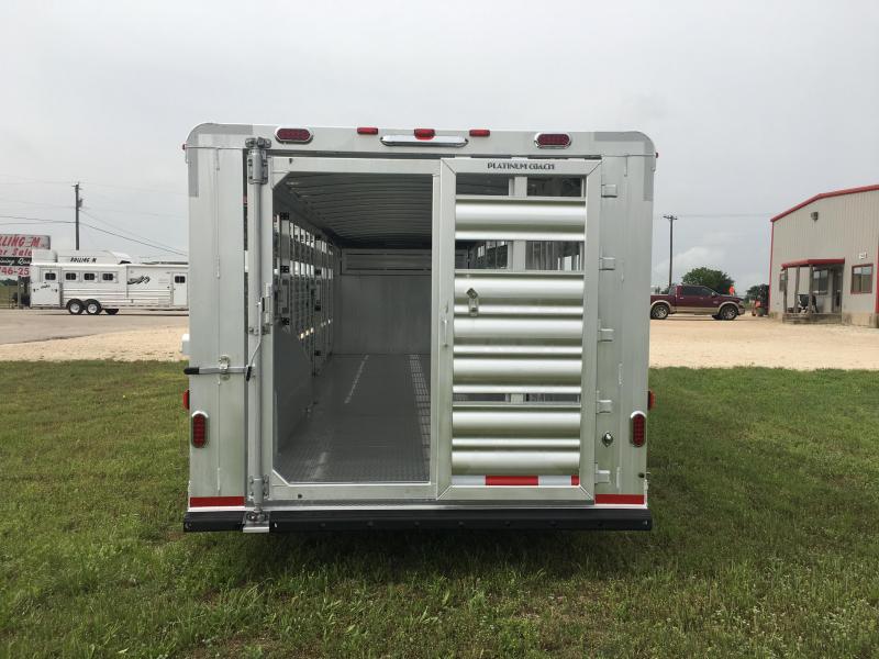 2022 Platinum Coach 28 ft with 17.5 Continental Tires Livestock Trailer