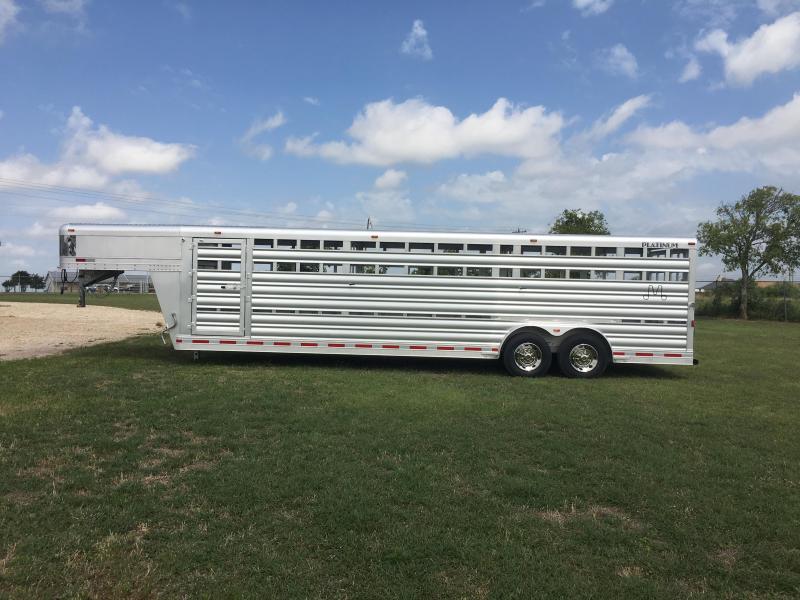 2022 Platinum Coach 28 ft with 17.5 Continental Tires Livestock Trailer