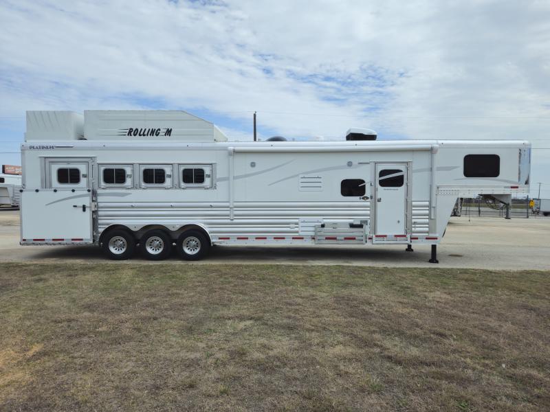2025 Platinum Coach Trail Boss Living Quarters Trailer 4-Horse Side Load w/Slide Out FZvRrsxh8ymd