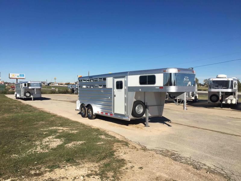 2024 Platinum Coach 18 Ft Stock Combo Slant Wall Livestock Trailer