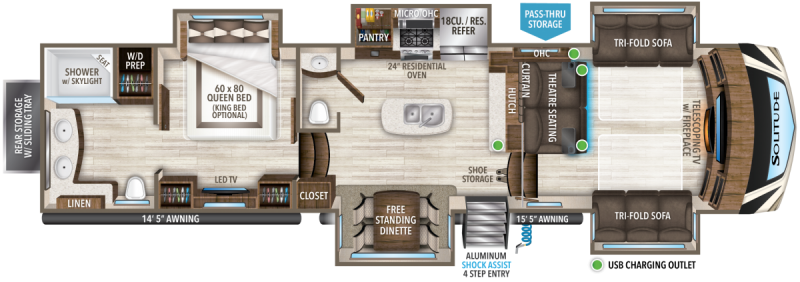 2021 Grand Design RV Solitude 380 FL-R Fifth Wheel Campers 2021 Grand Design RV Solitude 380 FL-R Fifth Wheel Campers