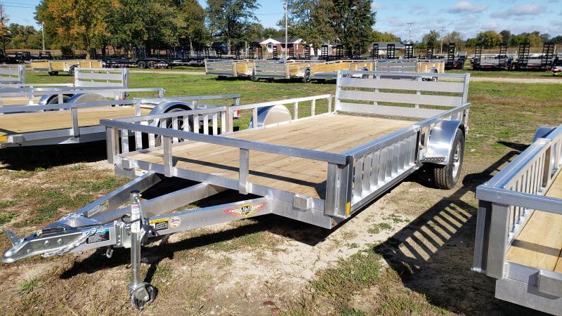NEW 82X14 ALUMINUM SHORT SIDE TRAILER W ATV RAMPS NEW 82X14 ALUMINUM SHORT SIDE TRAILER W ATV RAMPS
