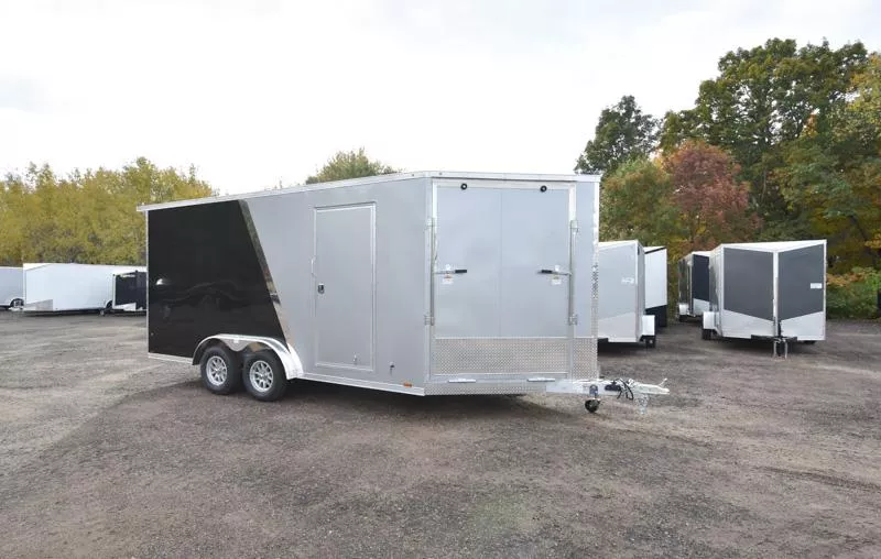 2026 Lightning Trailers LTFES  7.5X21 (16'+5'V) TA2 DRIVE IN/OUT Snowmobile Trailer