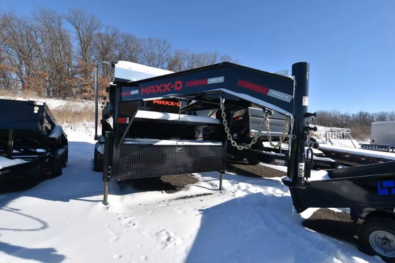 2025 MAXX-D ROX 83X14 TA6 ROLL OFF GOOSENECK W/1 4' BIN Dump Trailer