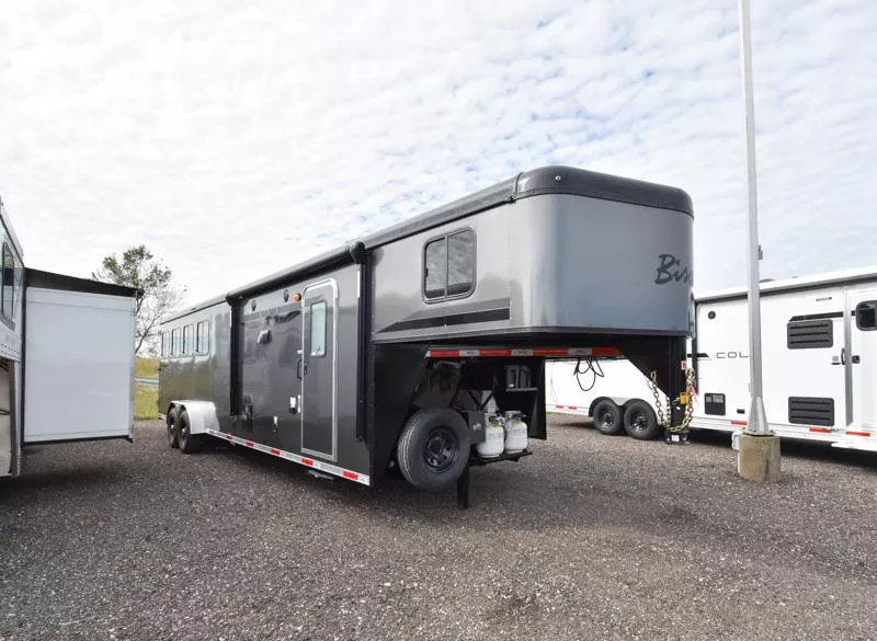 2026 Bison Trailers Ranger 7411 w/Slide  Horse Trailer