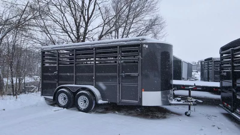 2026 Delta Manufacturing 500ES 6X6'6"X16' Stock / Stock Combo Trailer