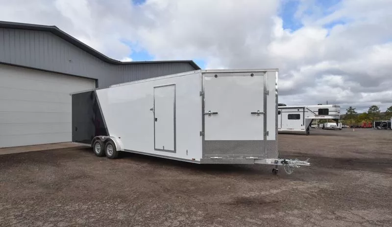 2026 Lightning Trailers LTFES 7.5X29' (24+5' V) TA2 DRIVE IN/OUT Snowmobile Trailer