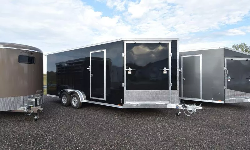 2026 Lightning Trailers LTFES 7.5X18+5'V TA2 DRIVE IN/OUT Snowmobile Trailer