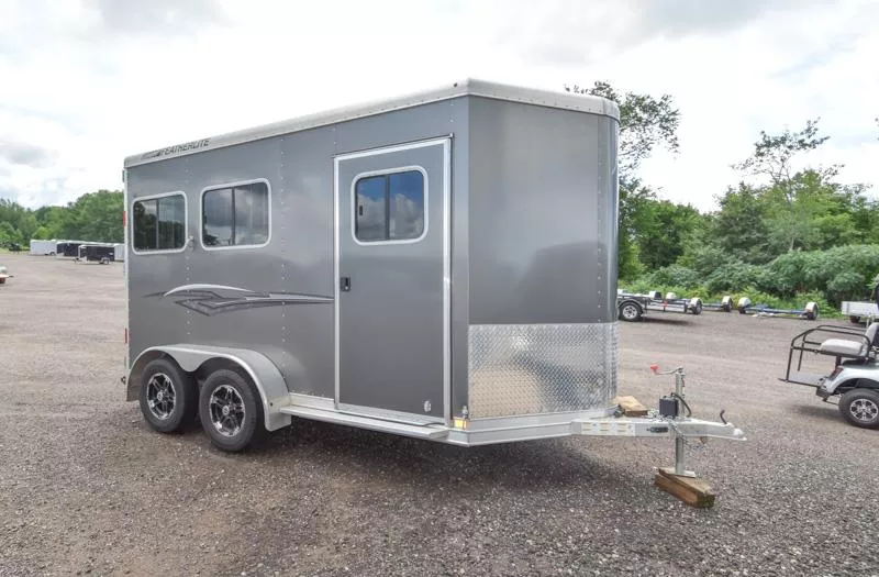 2021 Featherlite 2 HORSE SLANT ALUMINUM BUMPER PULL Horse Trailer