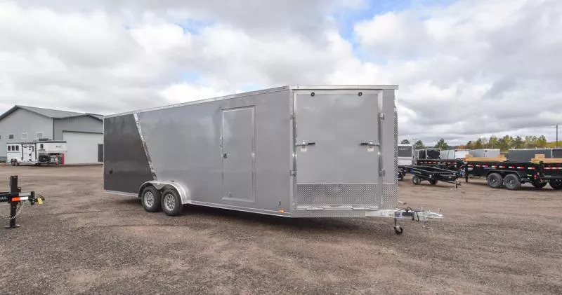 2026 Lightning Trailers LTFES 7.5X27' (22+5'V) TA2 DRIVE IN/OUT Snowmobile Trailer