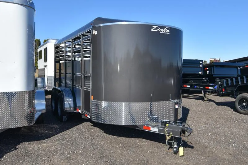 2026 Delta Manufacturing 5000ES 6'8" X 6'6"X16' Stock / Stock Combo Trailer