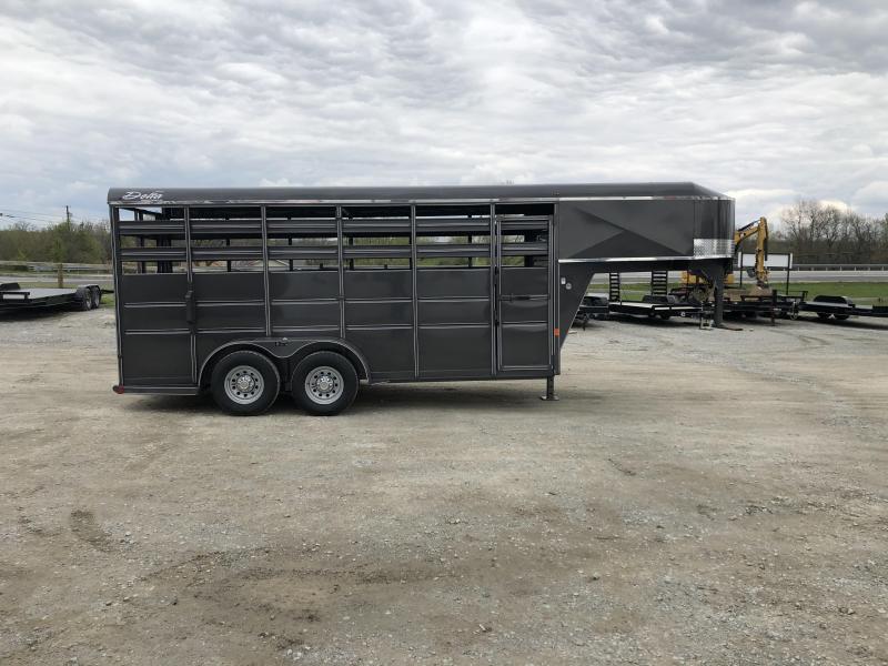 2023 Delta Manufacturing 16ft Gooseneck Livestock Trailer *Extra Height* Livestock Trailer