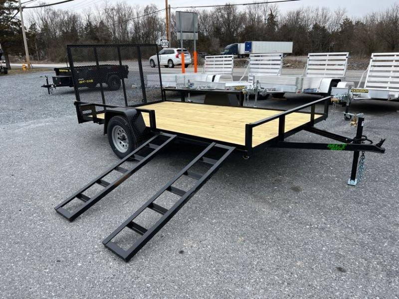 MCT 6'10"x14' Landscape Trailer With Side ramps Rear Tailgate