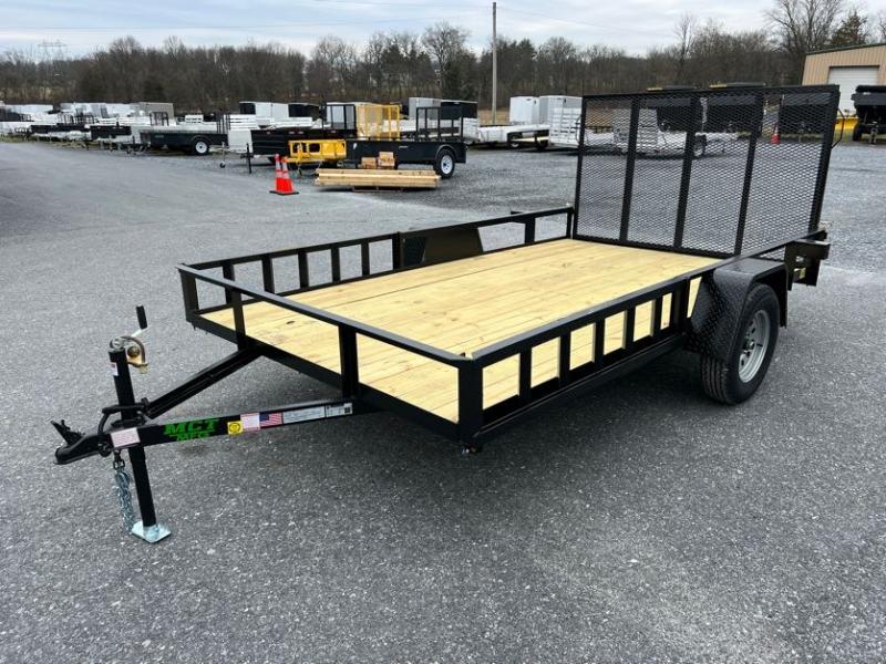 MCT 6'10"x12' Landscape Trailer With Side ramps Rear Tailgate