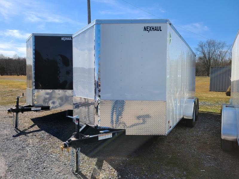 NEXHAUL - 7K 7x16 6 Foot Tall Double Axle V-Nose NEXHAUL - 7K 7x16 6 Foot Tall Double Axle V-Nose