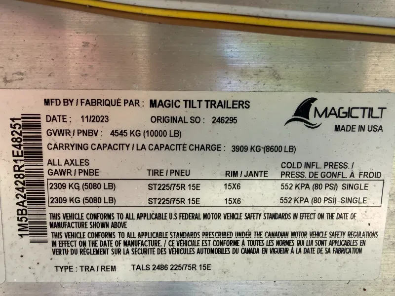 used Watercraft Trailers Magic Tilt Trailers  for sale, in Jupiter, FL Thumbnail 4