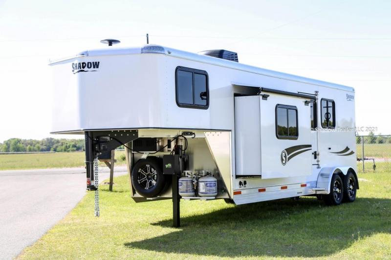 2021 Shadow Getaway 2 Horse Slant Load Trailer Gooseneck w/ Living Quarters 2021 Shadow Getaway 2 Horse Slant Load Trailer Gooseneck w/ Living Quarters