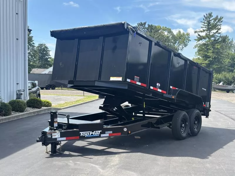 2025 Top Hat Trailers 7x16 DPX 140 4' SIDES Dump Trailer