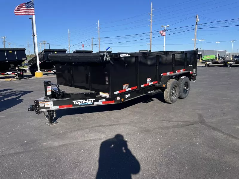 2026 Top Hat Trailers 7'x16' DX 14 / 3' SIDES/ 7 GAUGE METAL Dump Trailer