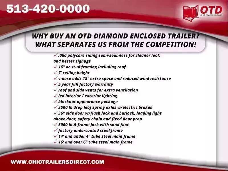 new Cargo (Enclosed) Trailers Diamond Cargo  for sale, in Middletown, OH Thumbnail 2