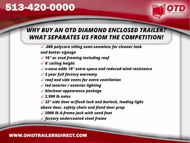 2025 Diamond Cargo 6 x 12 SA Enclosed Trailer/ 5YR WARRANTY Cargo / Enclosed Trailer