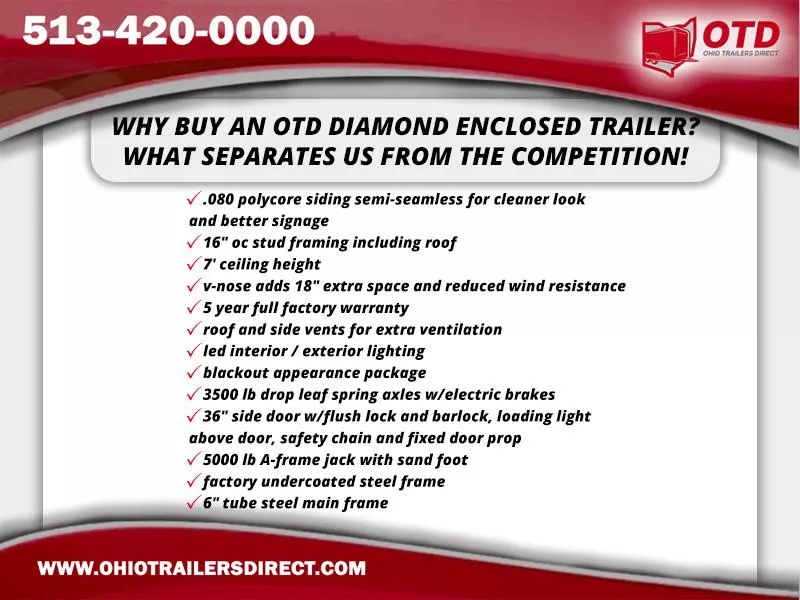 2025 Diamond Cargo 2025 8.5 X 24 TA V-NOSE ENCLOSED 5 YEAR WARRANTY OTHER Cargo / Enclosed Trailer
