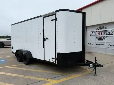 2026 Cargo Craft 7' X 18' Elite V-Nose Cargo W/ Rear Load Lights 