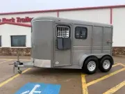 2026 Calico Trailers 13' 2 Horse Slant - Drop Down Windows 