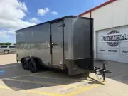 2026 Cargo Craft 7' X 18' Elite V-Nose Cargo (Charcoal / Black Out) 