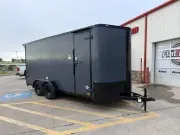 2026 Cargo Craft 7' X 18' Elite V-Nose Cargo W/ Rear Spoiler (Slate 